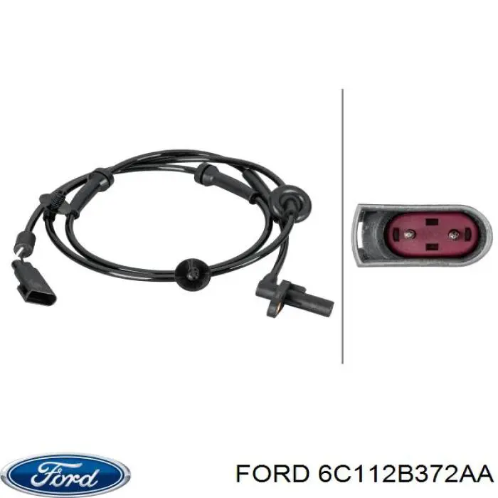 Купить 6C112B372AA Ford Датчик АБС (ABS) передний