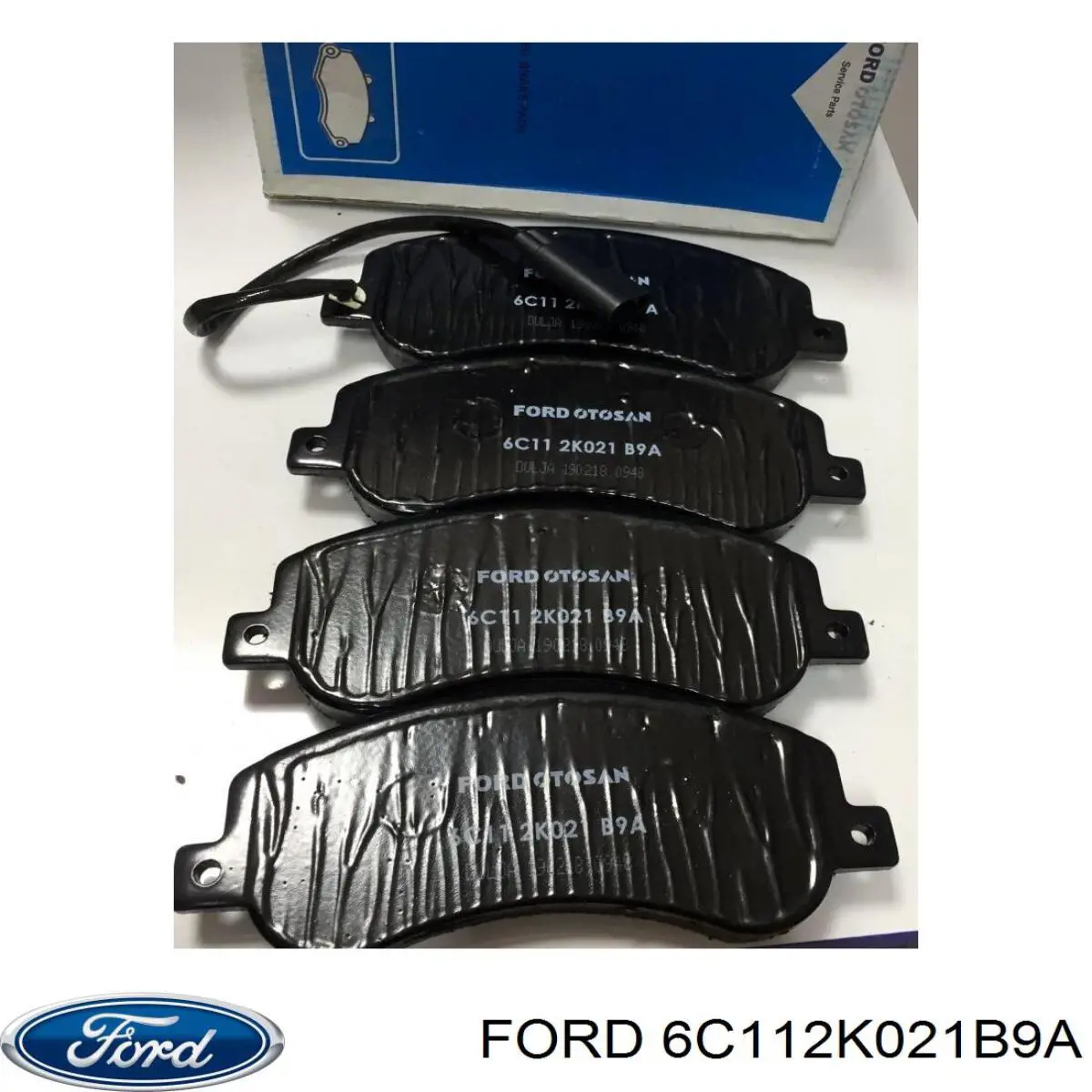 6C112K021B9A Ford колодки тормозные передние дисковые