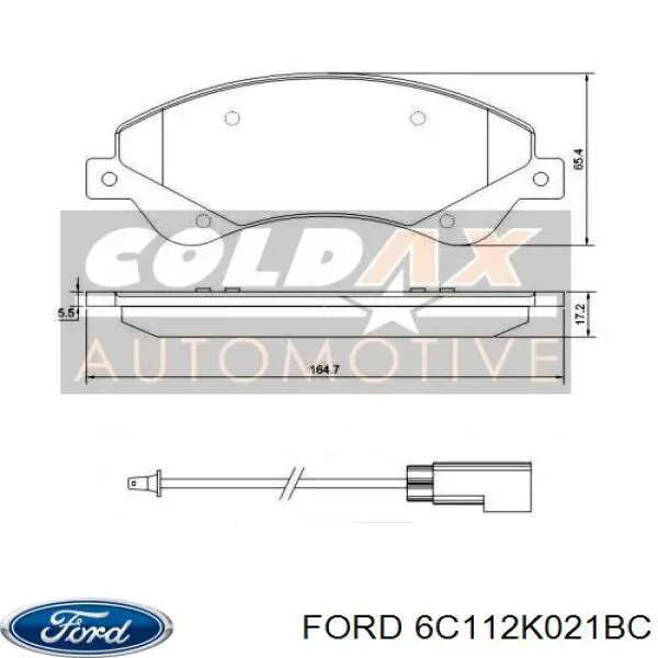 Тормозные колодки Ford 6C112K021BC