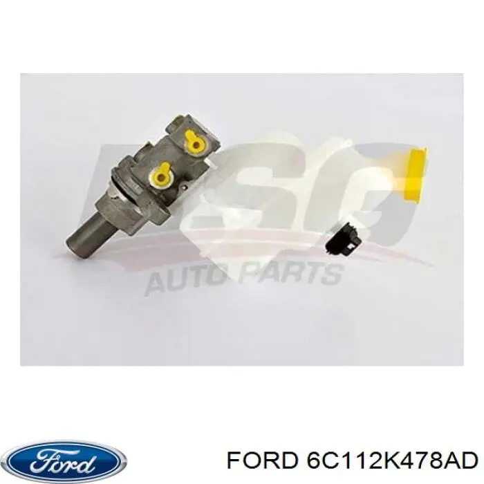 Цилиндр главный тормоза (гидротормозов) Ford 6C112K478AD цена, от 23.91 USD