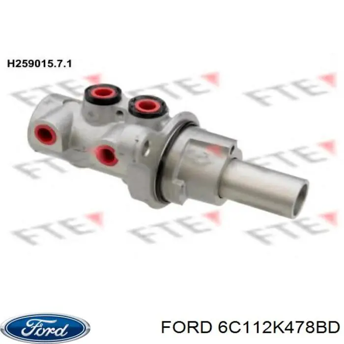 6C112K478BD Ford cilindro mestre do freio