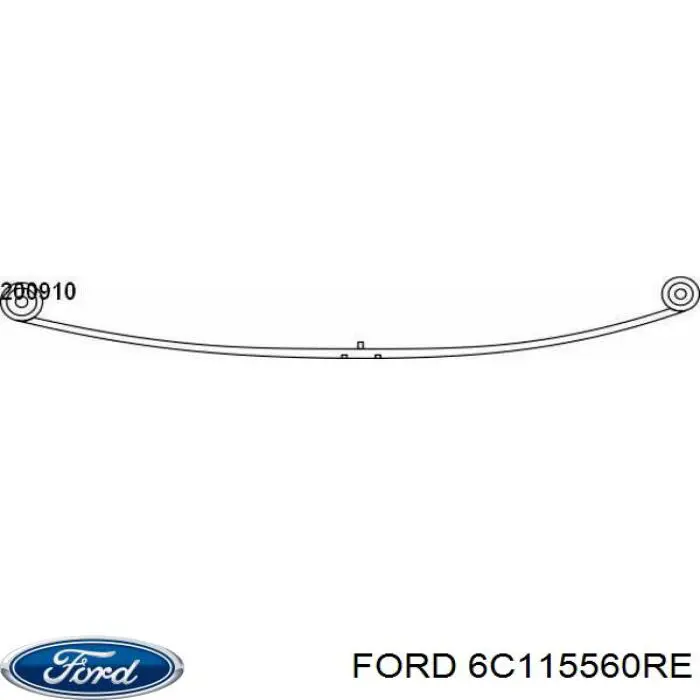 Рессора задняя 6C115560RE Ford