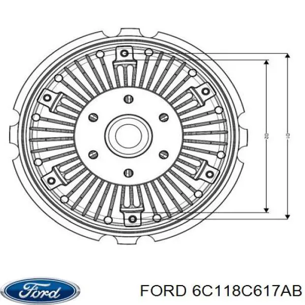 Вискозная муфта Ford 6C118C617AB цена, от 34.03 USD