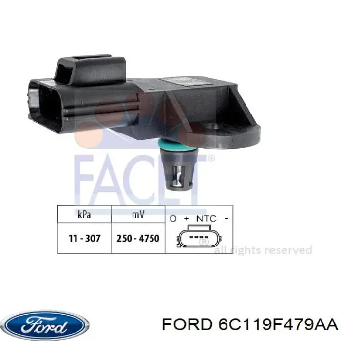 Купить 6C119F479AA Ford Датчик MAP
