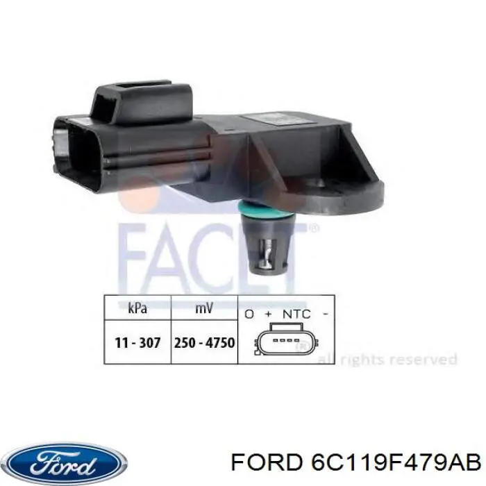 Купить 6C119F479AB Ford Датчик MAP