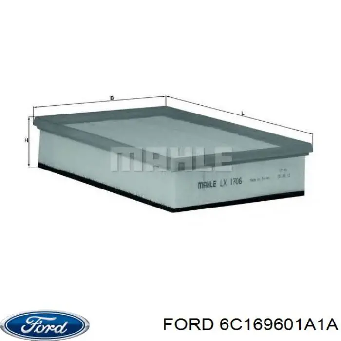 6C169601A1A Ford воздушный фильтр