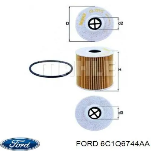 Купить 6C1Q6744AA Ford Фильтр центробежный очистки масла