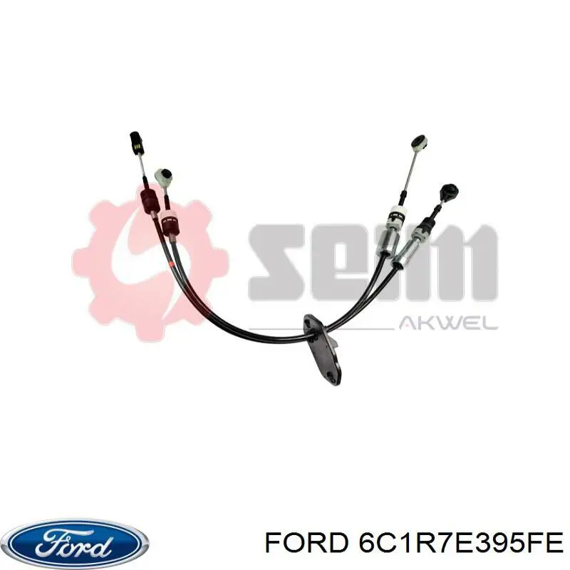 Трос переключения передач сдвоенный 6C1R7E395FE Ford