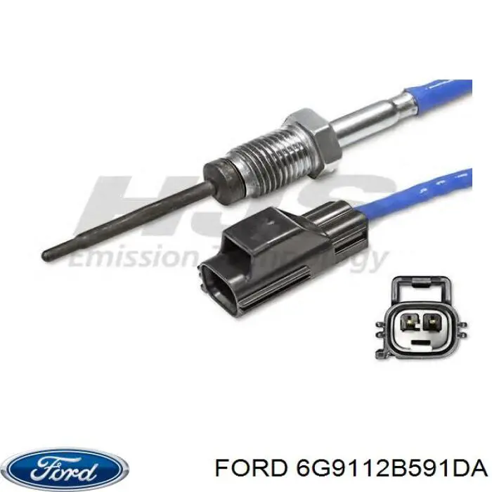 6G9112B591DA Ford датчик температуры отработавших газов (ог, до катализатора)