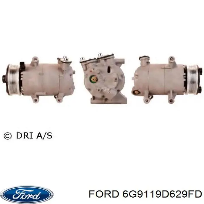 Компрессор кондиционера 6G9119D629FD Ford