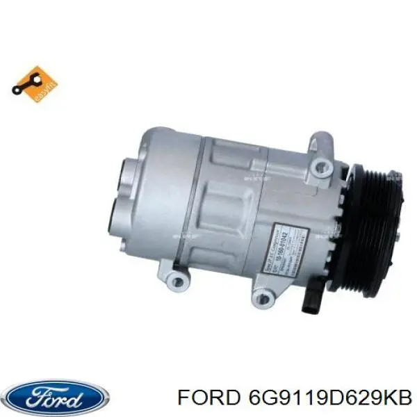 Купить 6G9119D629KB Ford Компрессор климатической установки