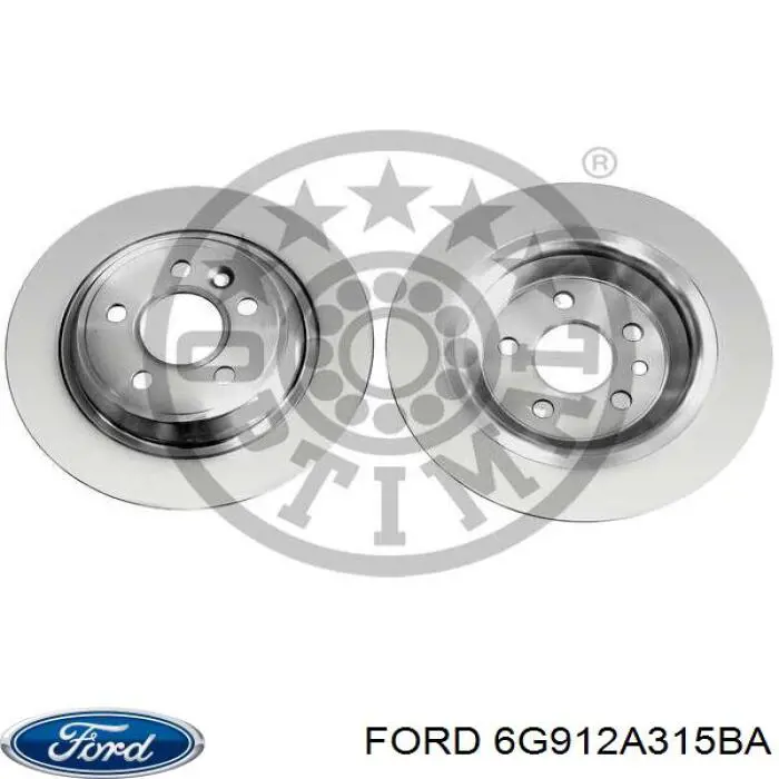 Купить 6G912A315BA Ford Диск тормозной задний