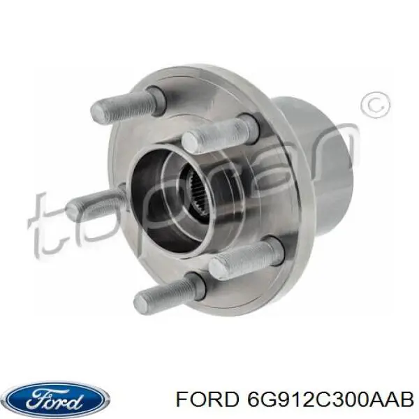 Купить 6G912C300AAB Ford Ступица переднего колеса