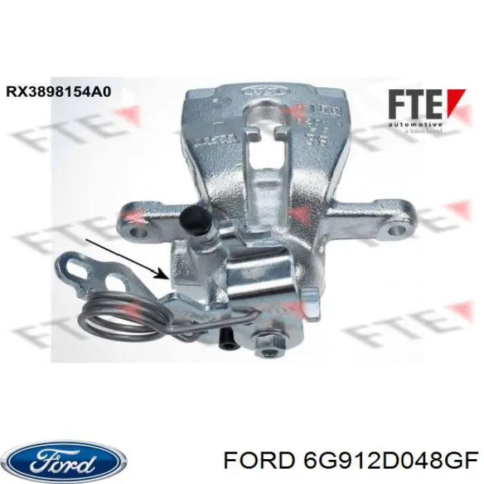 6G912D048GF Ford Суппорт тормозной задний правый