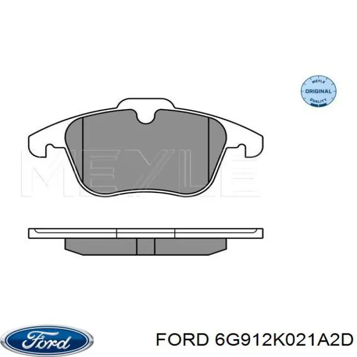 Передние тормозные колодки 6G912K021A2D Ford