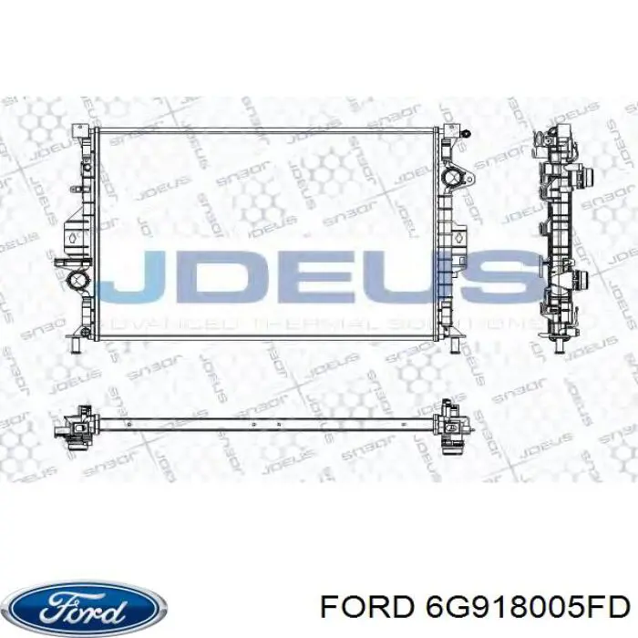 Радиатор охлаждения двигателя Ford 6G918005FD цена, от 72.83 USD