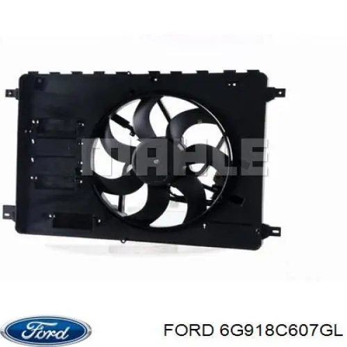 Купить 6G918C607GL Ford Диффузор вентилятора в сборе с мотором и крыльчаткой