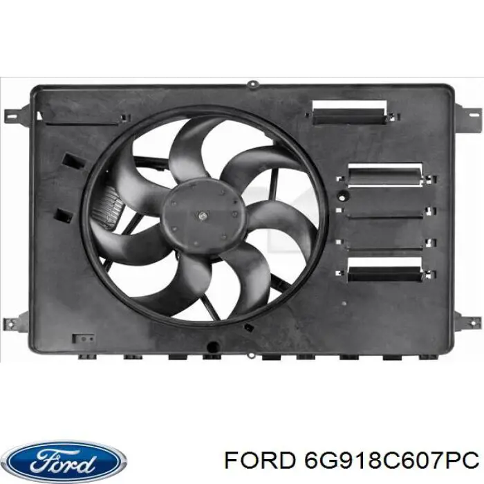 Диффузор радиатора охлаждения в сборе с мотором и крыльчаткой Ford 6G918C607PC цена, от 92.80 USD