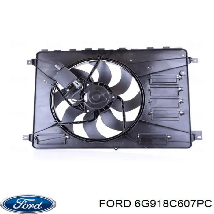 Купить 6G918C607PC Ford Диффузор вентилятора в сборе с мотором и крыльчаткой