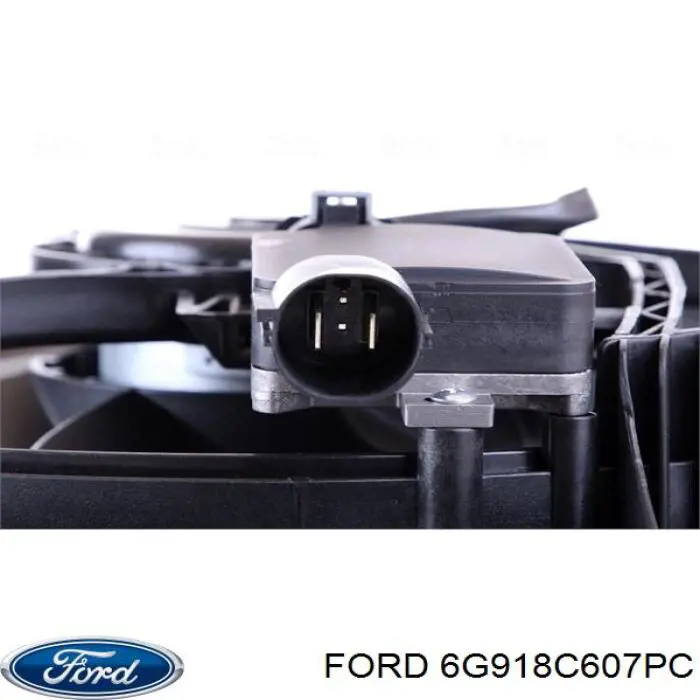 Диффузор вентилятора в сборе с мотором и крыльчаткой 6G918C607PC Ford
