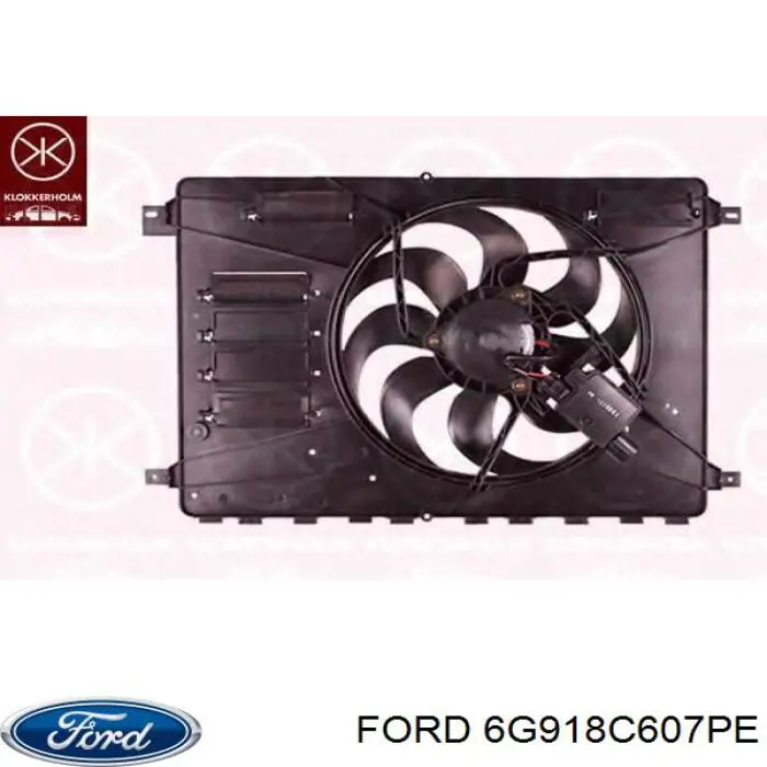 Диффузор радиатора охлаждения в сборе с мотором и крыльчаткой Ford 6G918C607PE цена, от 139.19 USD