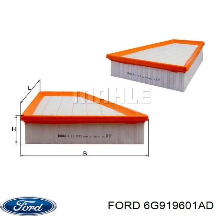 Купить 6G919601AD Ford Автомобильный фильтр воздуха