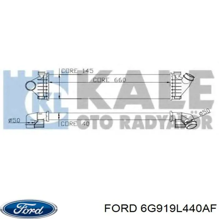 Система охлаждения наддувочного воздуха Ford 6G919L440AF цена, от 86.54 USD