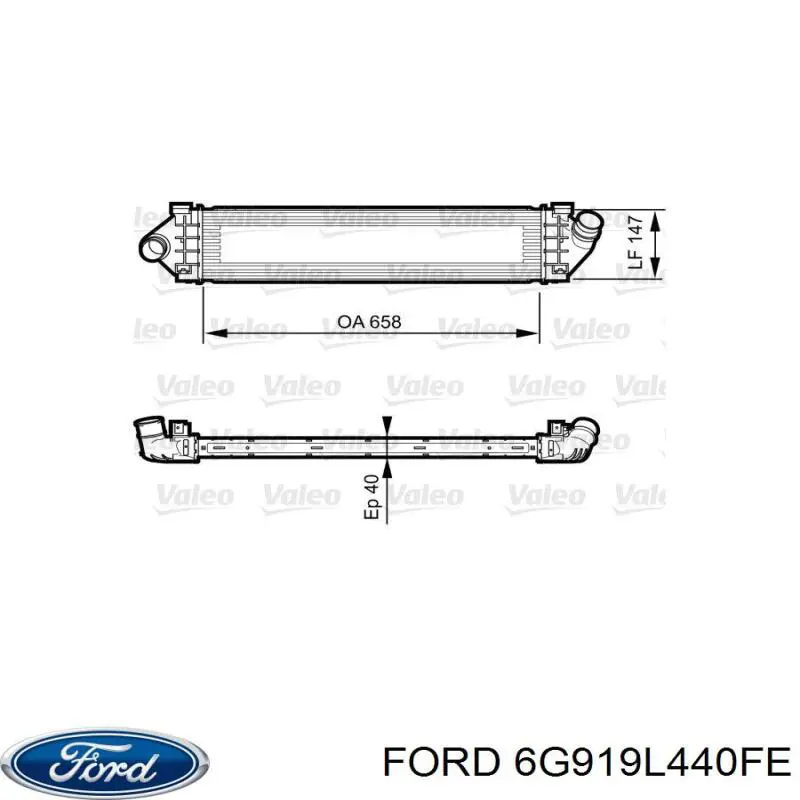 Интеркулер 6G919L440FE Ford