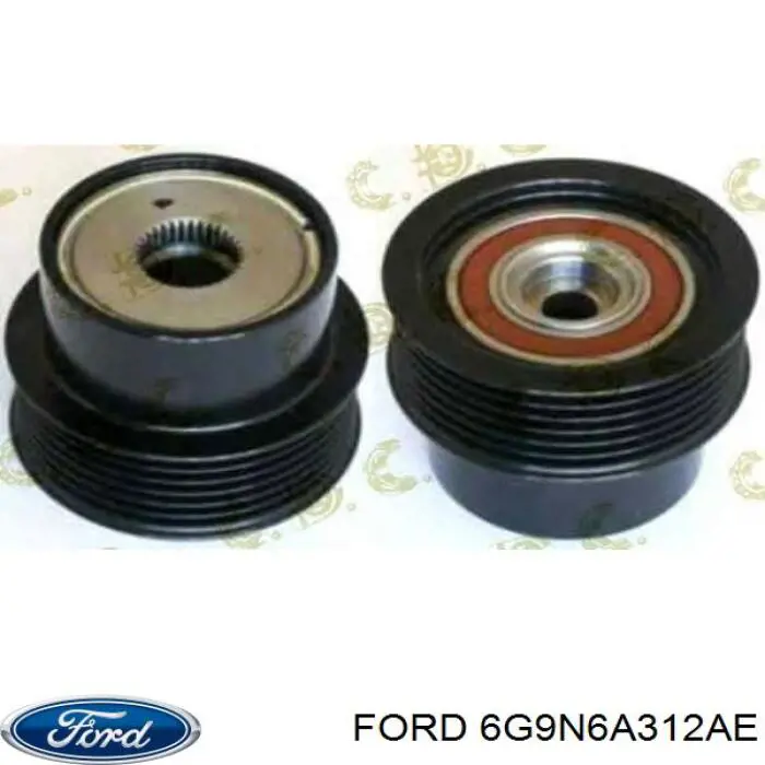 6G9N6A312AE Ford Обгонная муфта генератора