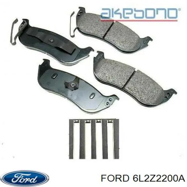 Купить 6L2Z2200A Ford Колодки тормозные задние, дисковые