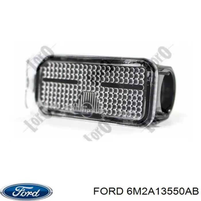 6M2A13550AB Ford lanterna da luz de fundo de matrícula traseira