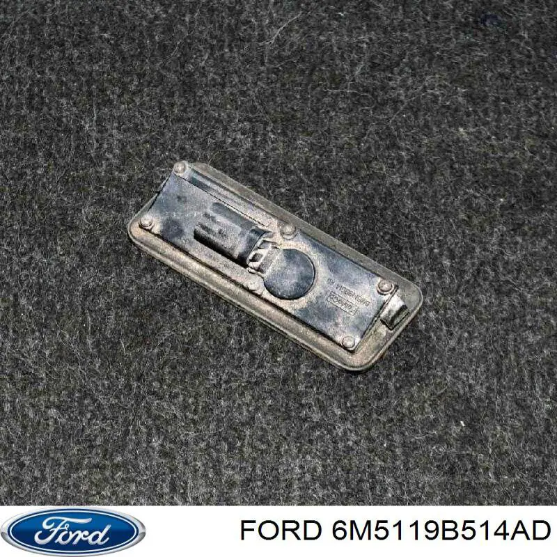 6M5119B514AD Ford botão de acionamento do fecho de tampa de porta-malas (de 3ª/5ª porta (de tampa de alcapão)