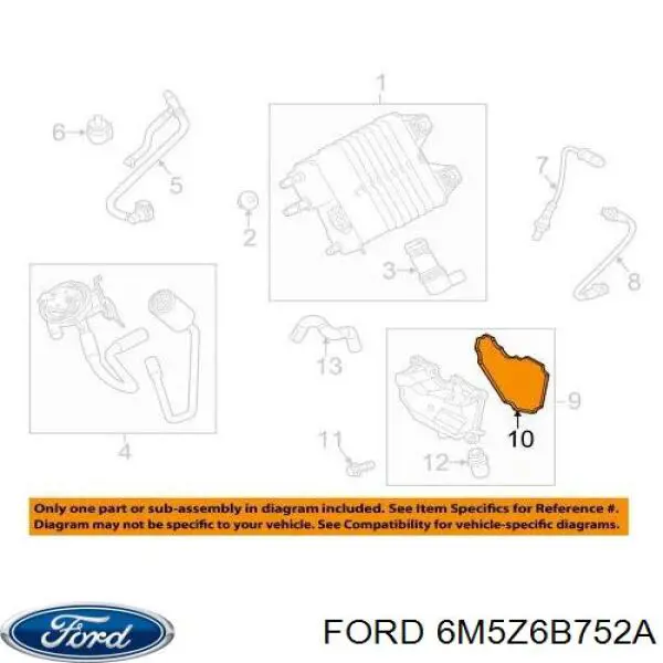 Купить 6M5Z6B752A Ford Прокладка водяной помпы