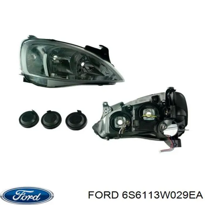 Правая фара 6S6113W029EA Ford