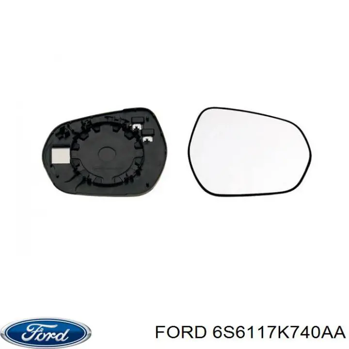 Стекло зеркала заднего вида, правого Ford 6S6117K740AA цена, от 7.34 USD
