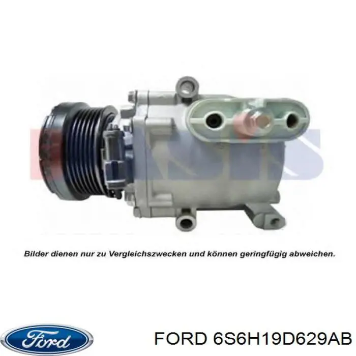 6S6H19D629AB Ford compressor de aparelho de ar condicionado