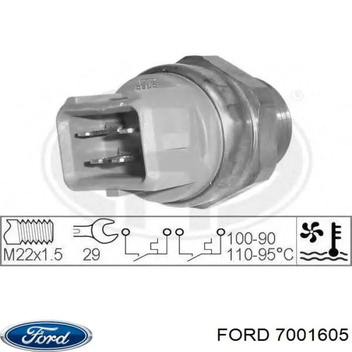 Датчик температуры радиатора Ford 7001605 цена, от 14.43 USD