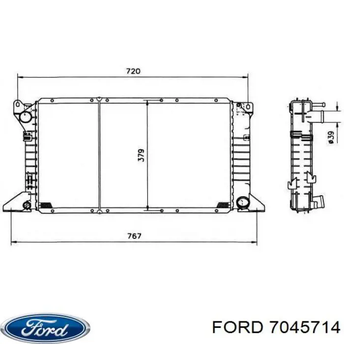 Радиатор охлаждения двигателя Ford 7045714 цена, от 81.20 USD