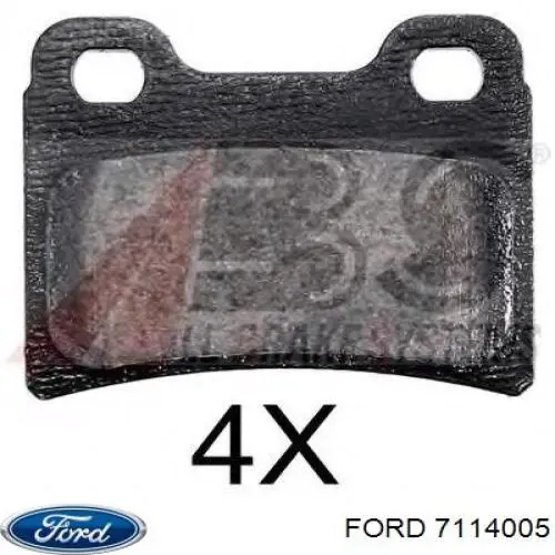 Задние тормозные колодки 7114005 Ford