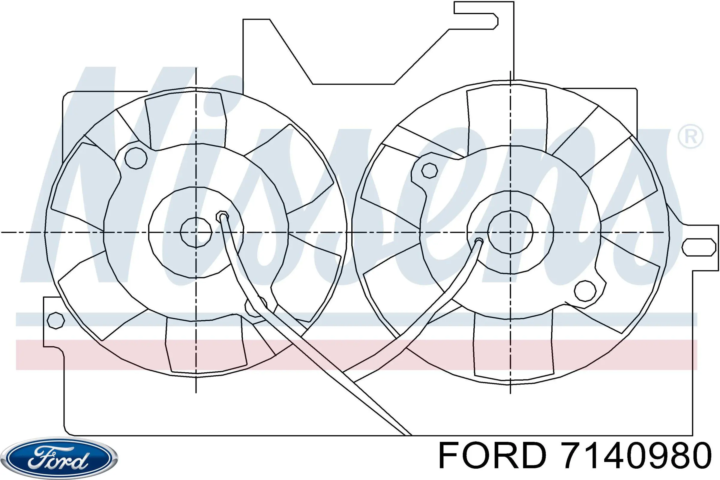Диффузор радиатора кондиционера, в сборе с крыльчаткой и мотором Ford 7140980 цена, от 63.14 USD