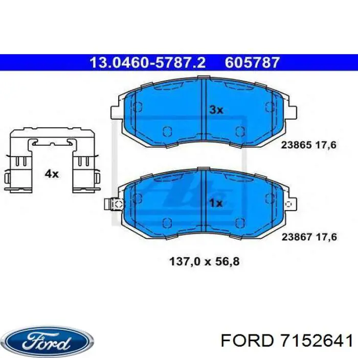 7152641 Ford крыло заднее левое