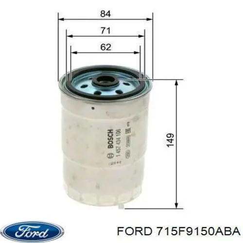 715F9150ABA Ford топливный фильтр