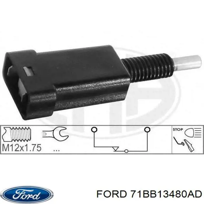 Датчик включения стопсигнала 71BB13480AD Ford