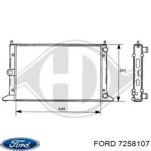 Радиатор охлаждения двигателя Ford 7258107 цена, от 55.69 USD