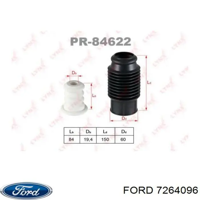 7264096 Ford буфер (отбойник амортизатора переднего)