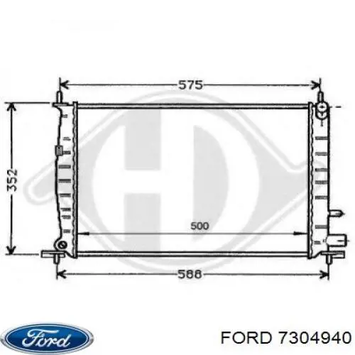 Радиатор охлаждения двигателя Ford 7304940 цена, от 113.70 USD