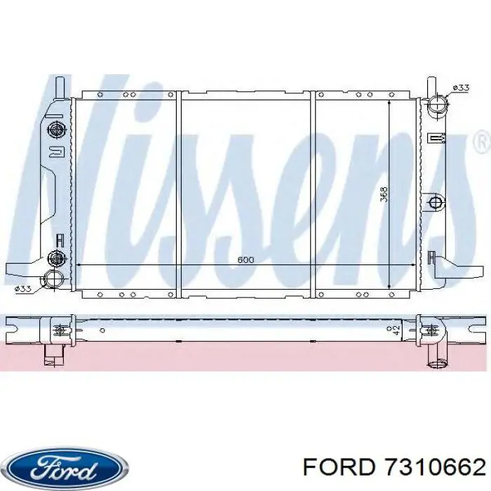 7310662 Ford радиатор