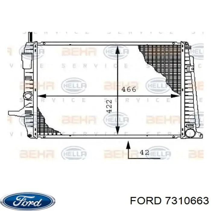 Радиатор 7310663 Ford