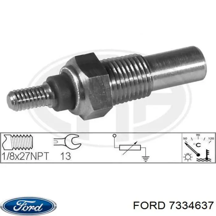 Датчик температуры охлаждающей жидкости 7334637 Ford