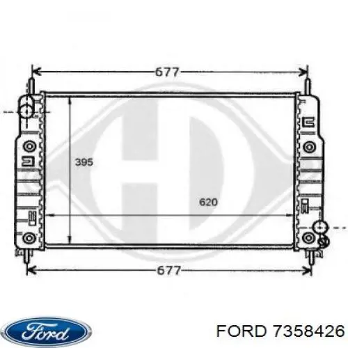 Радиатор охлаждения двигателя Ford 7358426 цена, от 175.02 USD